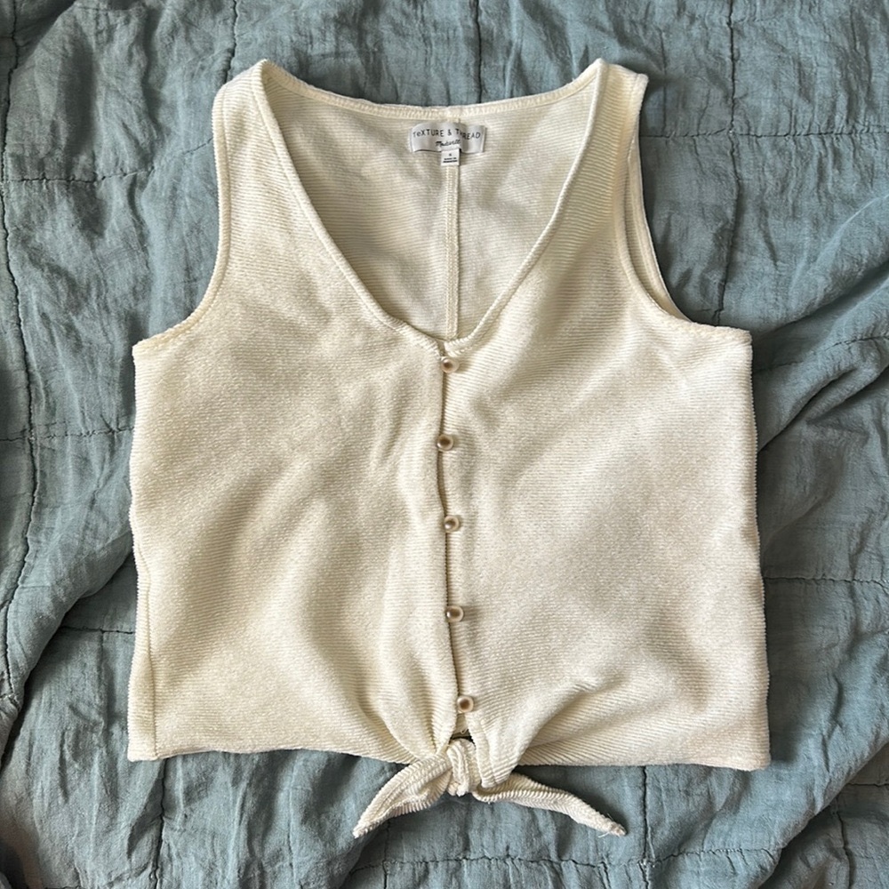 Madewell Texture & Thread button tank szS